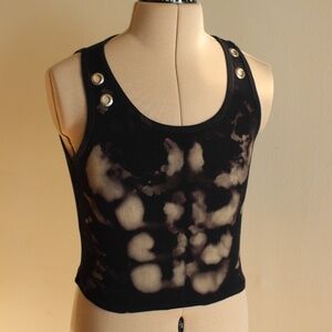 Upcycled Muscle Graphics Cropped Top